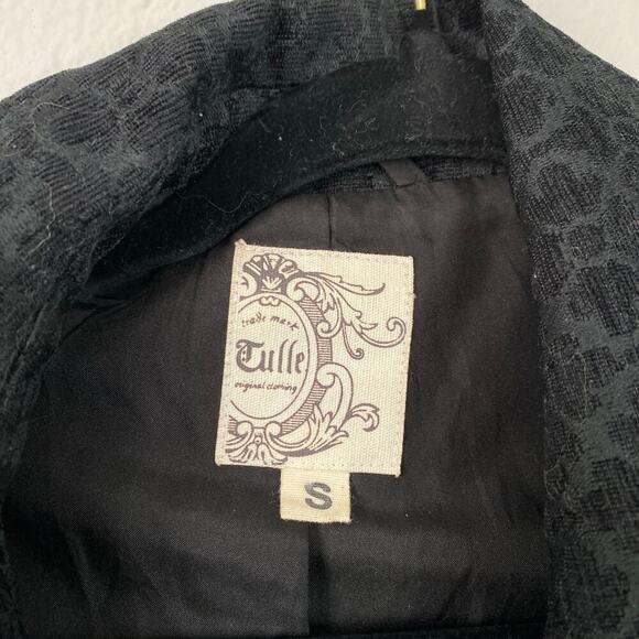 Anthropologie Black Patterned Jacket - Picture 4 of 8